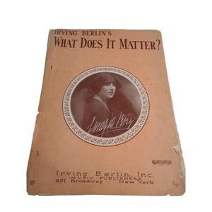 Vtg Sheet Music Piano Ukulele What does it matter Irving Berlin 1927