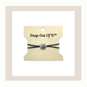 Affirmation Snap Armband: Negative Gedanken brechen, Angst Relief