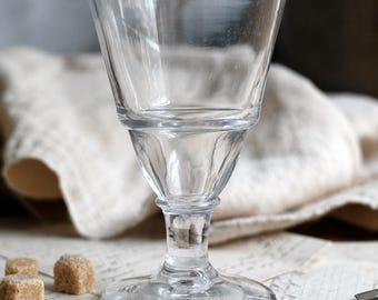 Antique Pontarlier Absinthe Glass c1900 Soufflé à la main Français Bistro Glass Belle Époque Cafe Barware