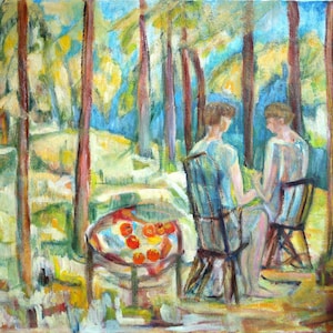 Original Landscape Oil Painting Impressionist Woodland Scene Picture G Mayens