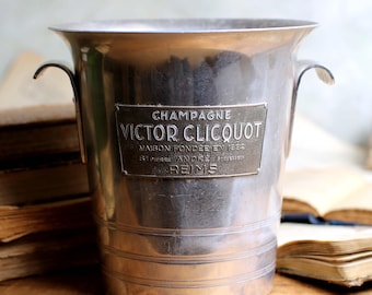 Seau à champagne Reims Art déco Victor Clicquot, seau à glace, seau à vin, vaisselle française vintage
