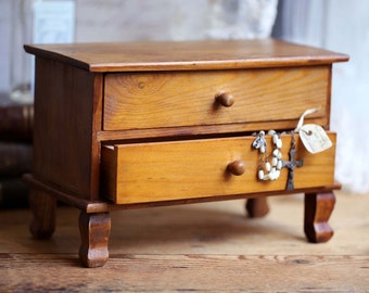 Petits tiroirs en bois vintage, français, rangement pour couture, coffre à outils pour artistes, boîte à bijoux
