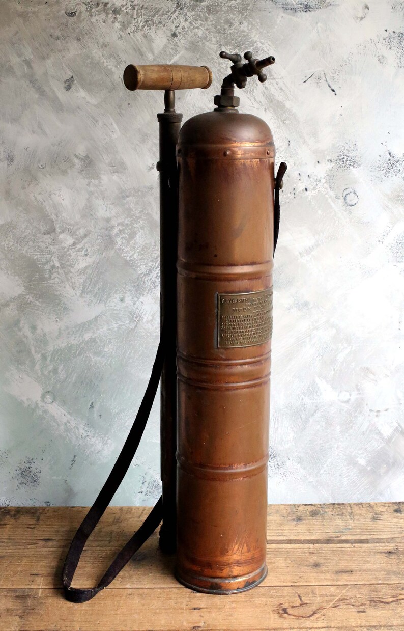 Large Antique French Copper Spray Tank Plant Sprayer