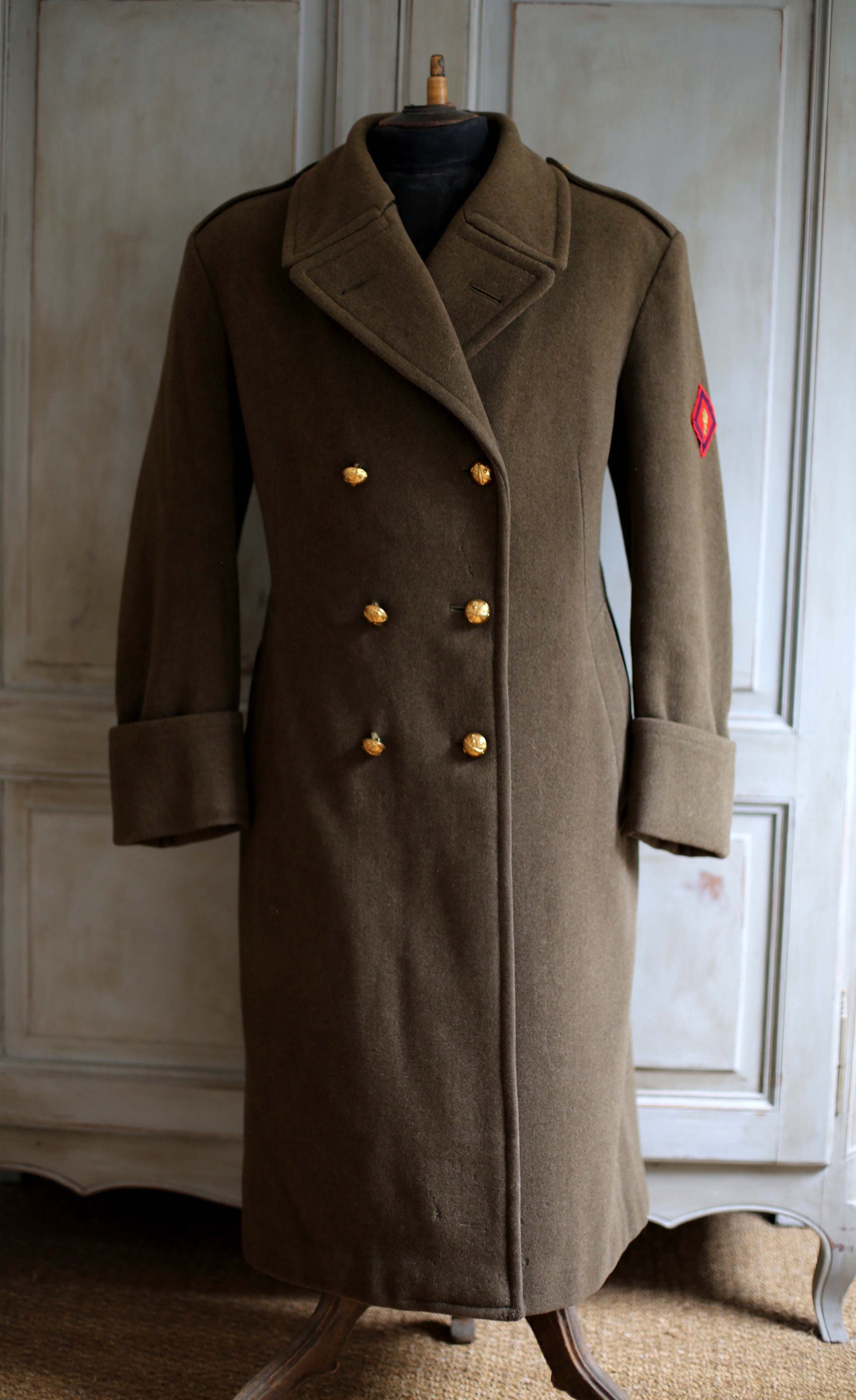 Officer's Greatcoat French Artillery 1950's Military Dress