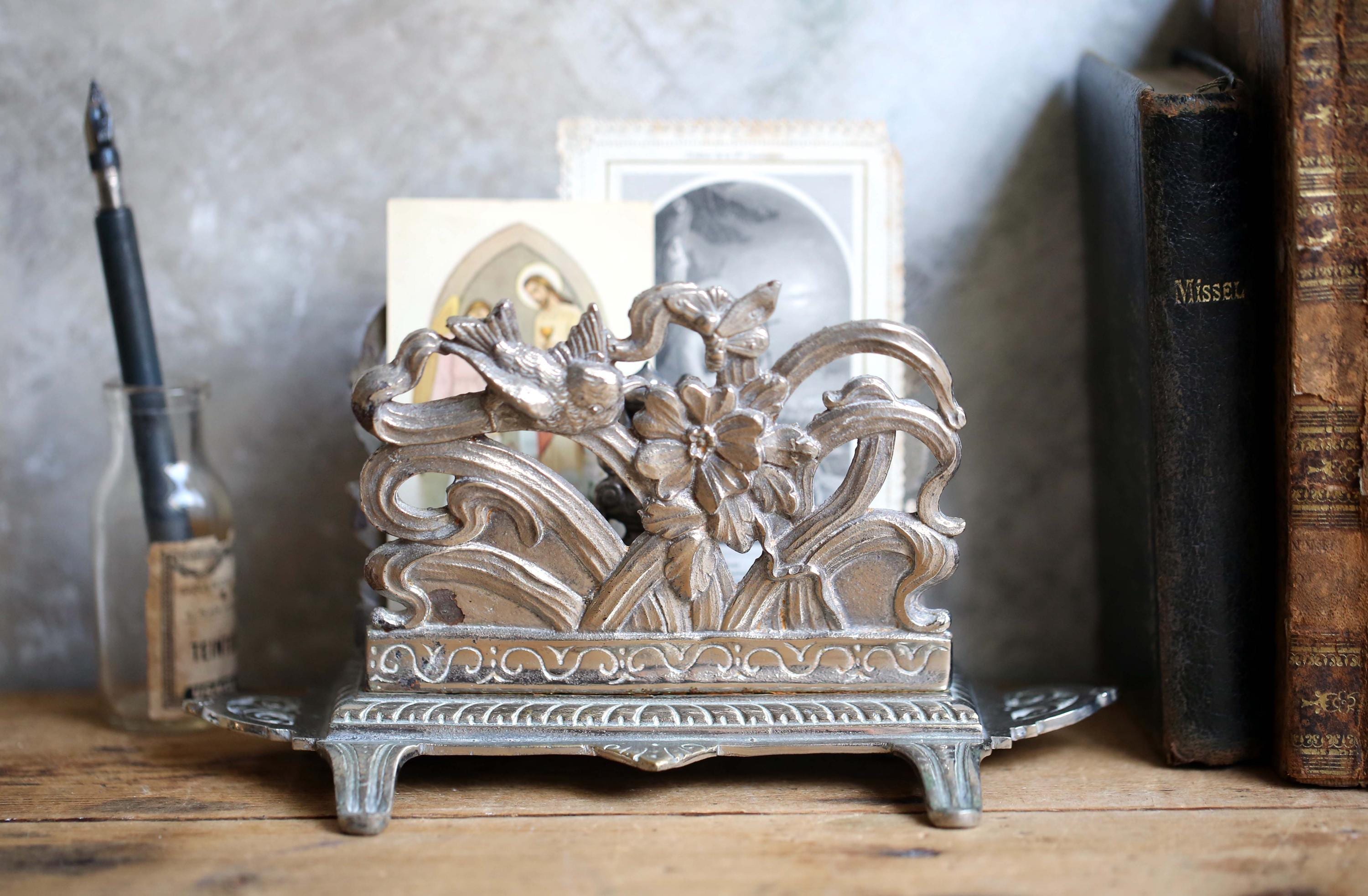French Letter Rack Antique Letter Rack Art Nouveau French Paper Holder Desk Ornament - Etsy