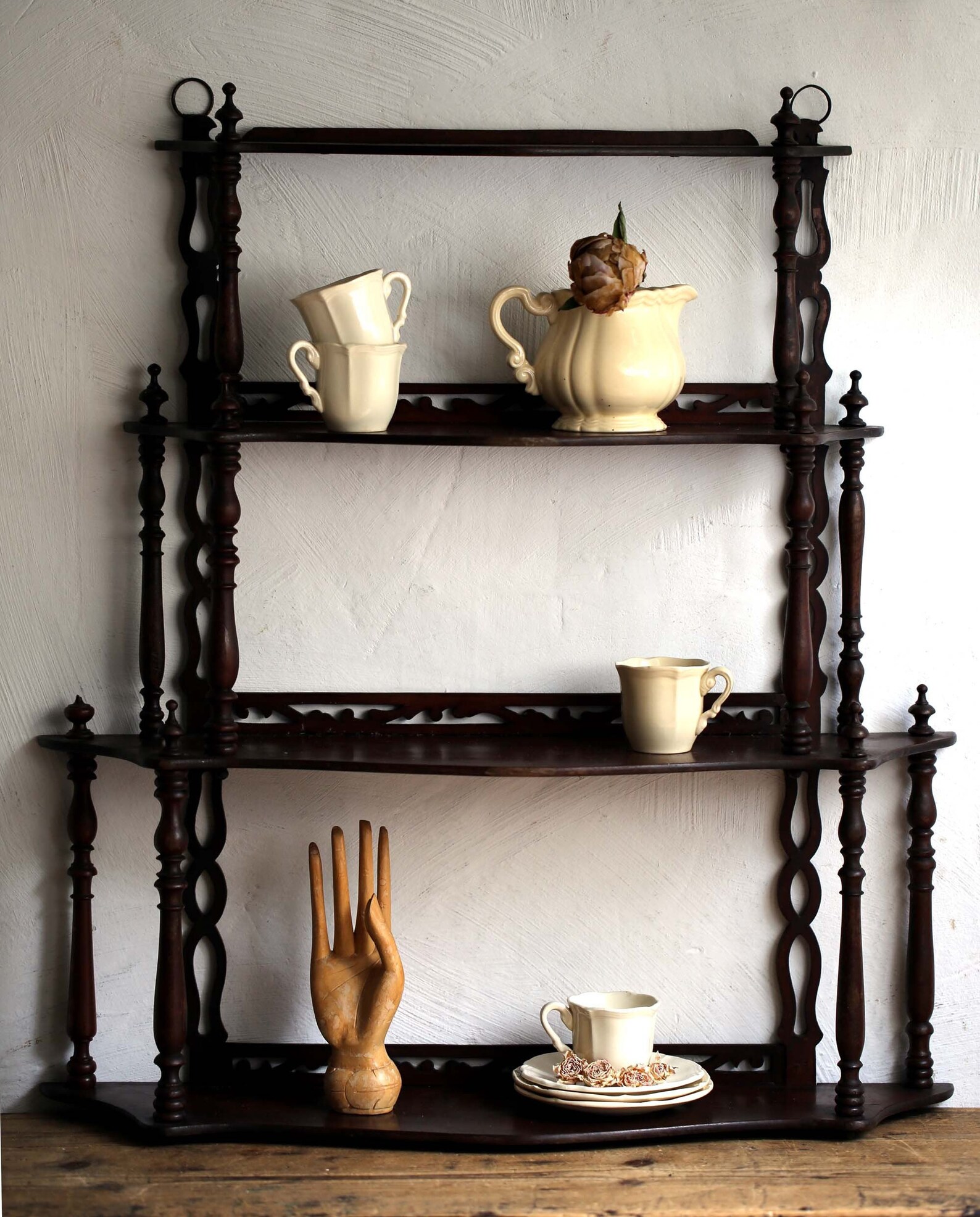 Vintage French Shelving Furniture Wooden Display Wall Shelf Etsy