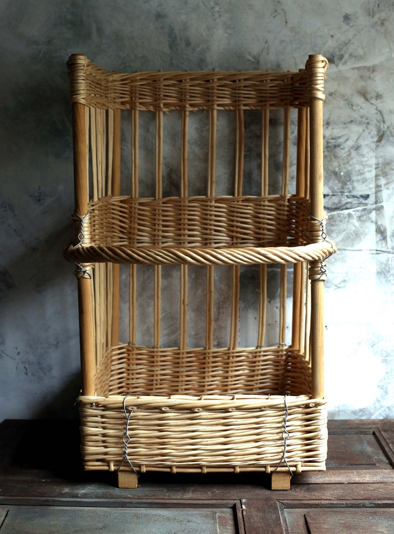 Grand Français Boulangerie Baguette Display Basket vintage Etsy