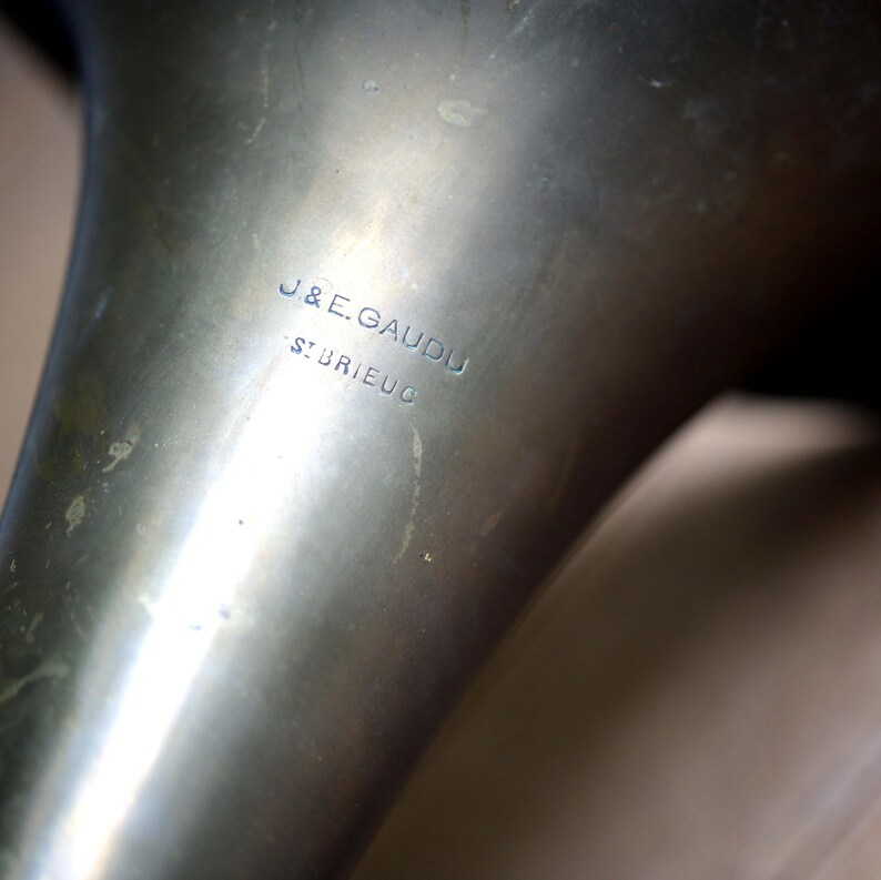 Antique French Tuba 3 Valve Brass Horn Musical Wind Instrument Etsy