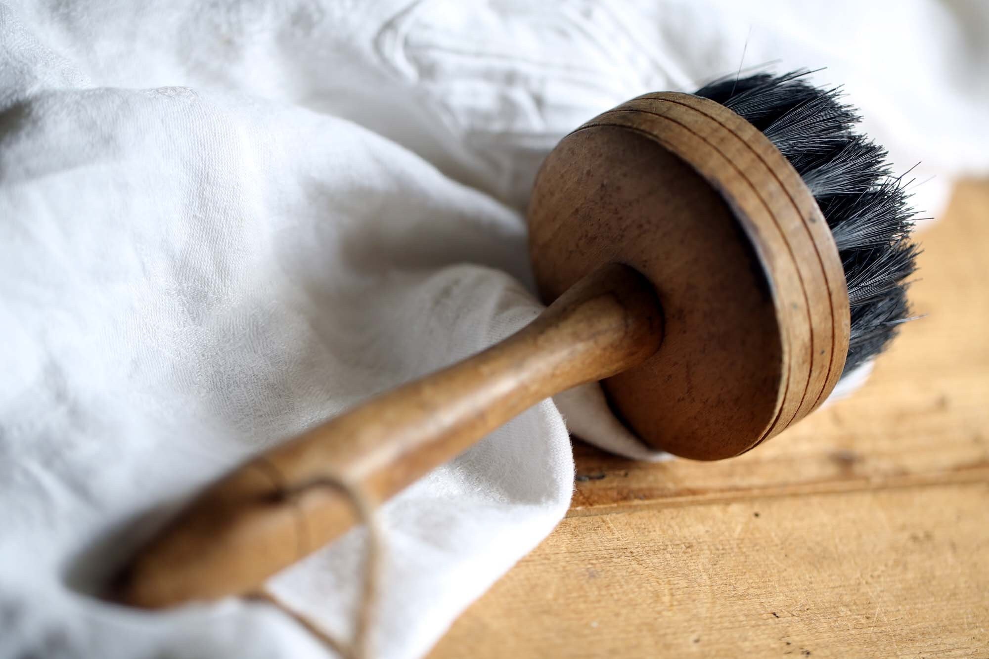 Vêtements Anciens Brosse Fournitures de Nettoyage Poignée en Bois