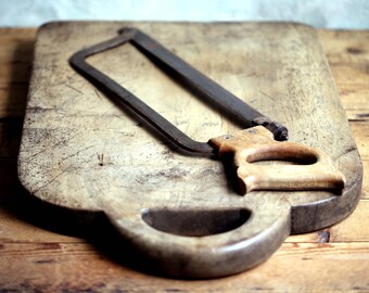 ÉNORME bloc de boucher antique grande planche à pain en bois, français