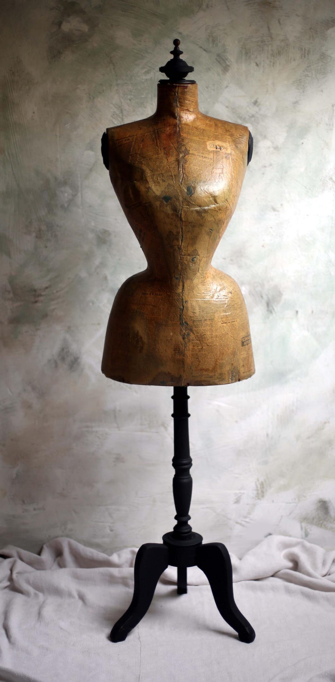 Antique Wasp Waist Mannequin French Tailors Dummy Dress Form Stand ...