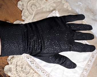Paire de gants femme vintage noirs French 8 S