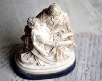 Statue by Amilcare Santini La Pieta Mary Vintage Madonna & Jesus Christ Figurine