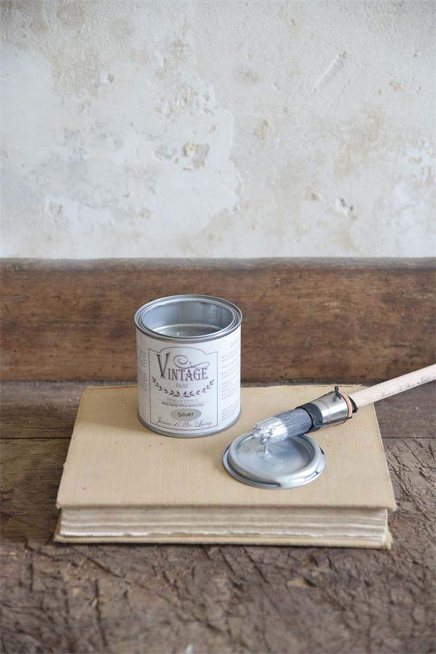 Vintage Paint Metallic Silver 200ml Shabby French Vintage