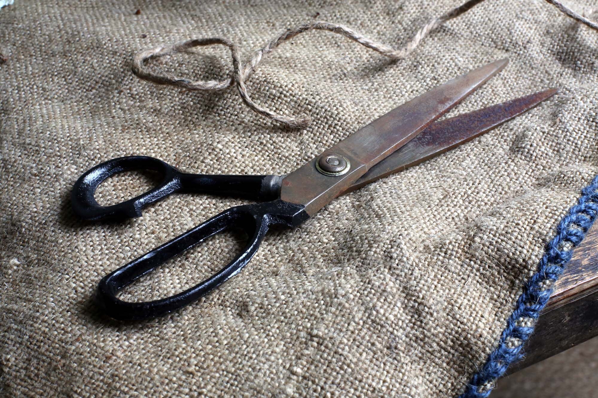 Large Pair of Antique Upholstery Scissors French Shears Etsy