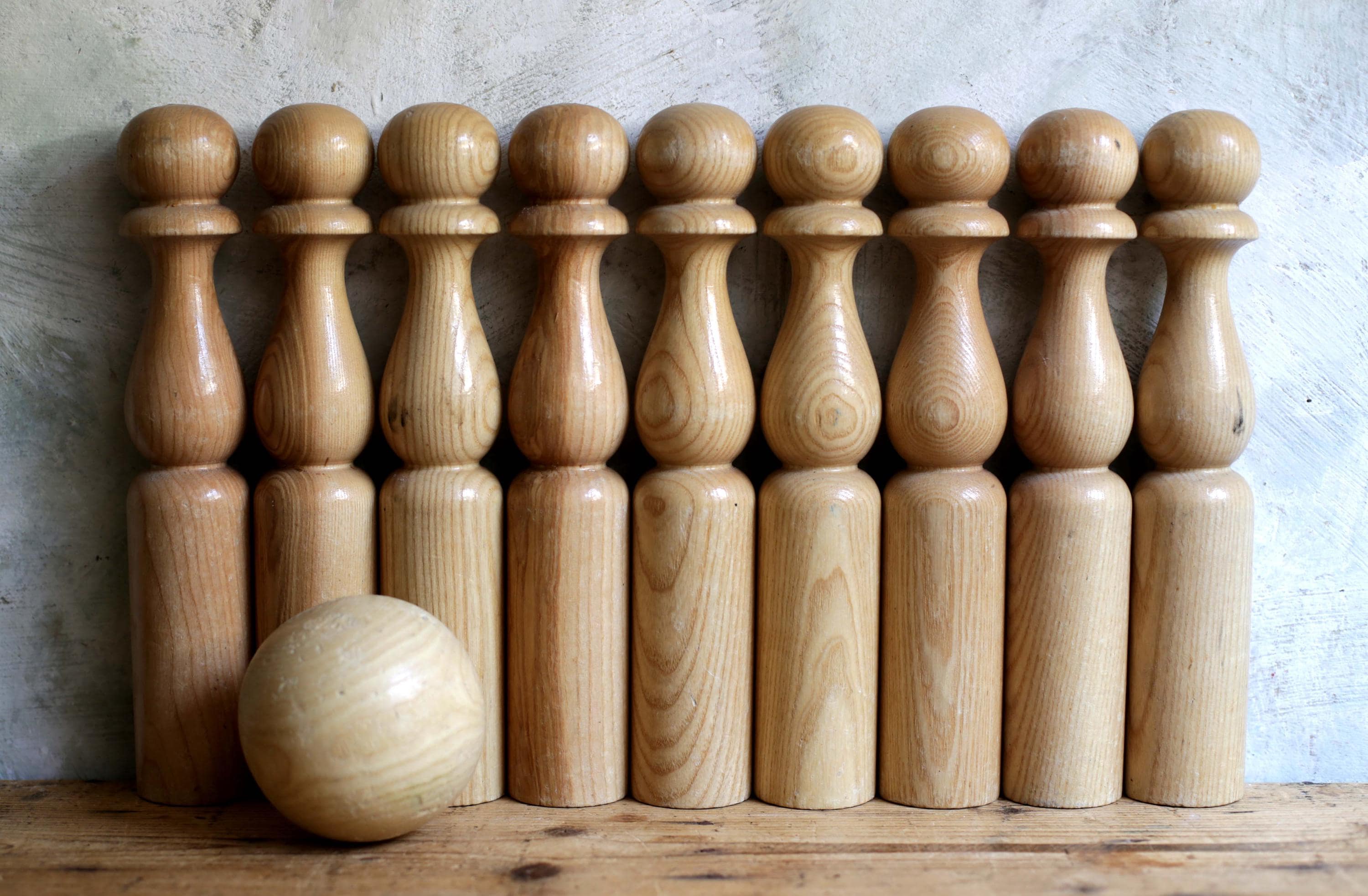 Franceアンティーク　ウッドボール Antique Wooden Bowling Ball - Etsy