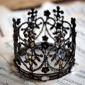 Vintage French Rusty Metal Crown Tiara