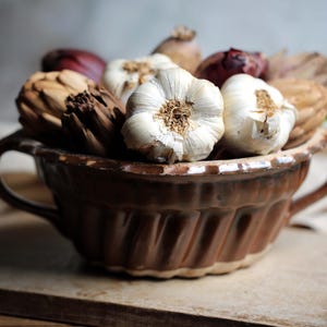 Antique Terracotta KOUGLOF Mold: Rustic French Brioche Bundt Pan
