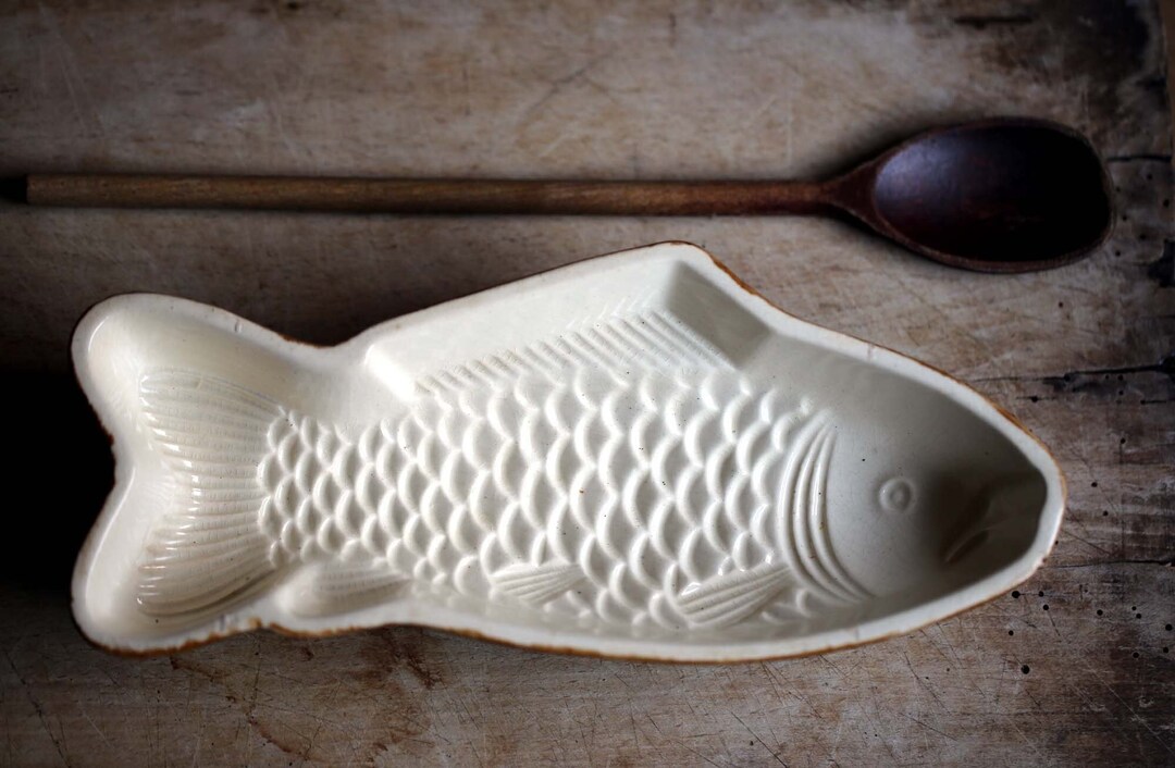 Antique French Fish Mold Brown Ceramic Terrine Old Mould Etsy