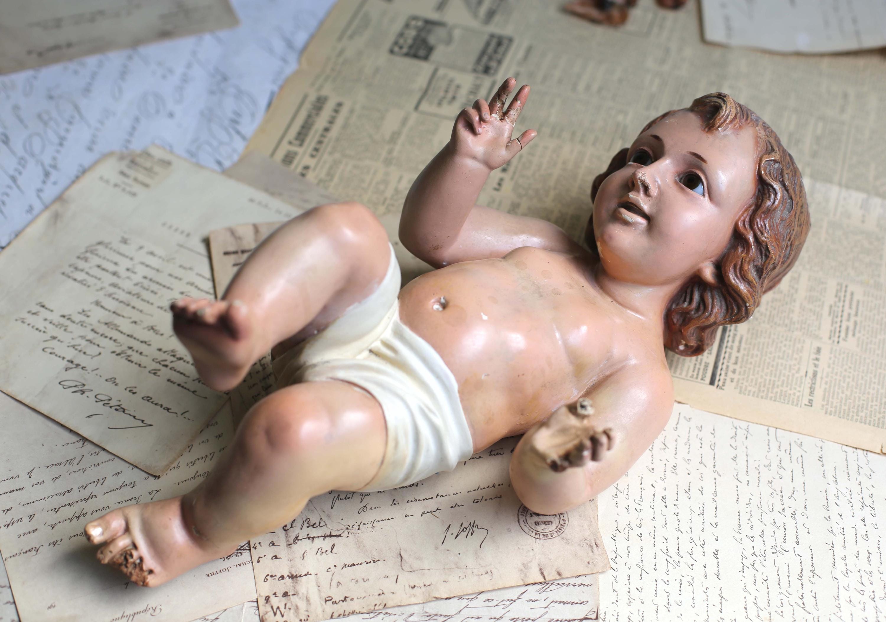 Antique baby jesus with glass eyes - Etsy 日本