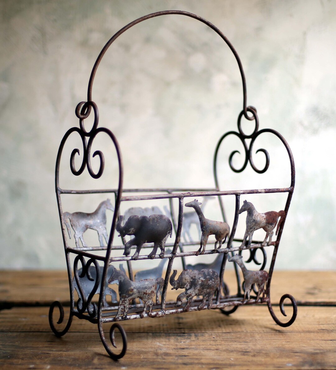 Animal Magazine Rack Jean Touret Rusty Wrought Iron 1950s Brutalism - Etsy