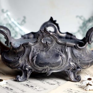 Antique French Jardiniere Rococo Style Table Centerpiece Vase Bowl Planter