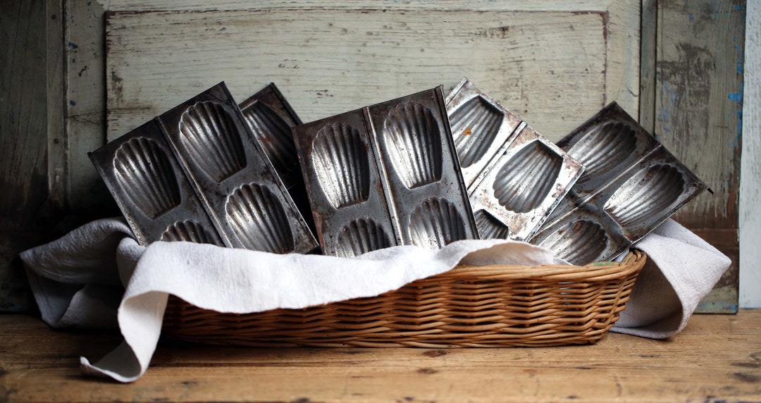 6 Madeleine Molds French Old Madeleine Vintage Tins Mould Cake Pans Etsy