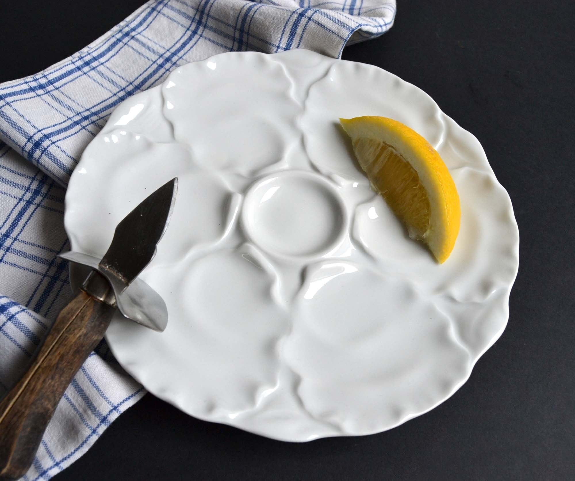 Vintage White Porcelain Seafood Oyster Assiette de Service Rosenthal Hutschenreuther Allemagne