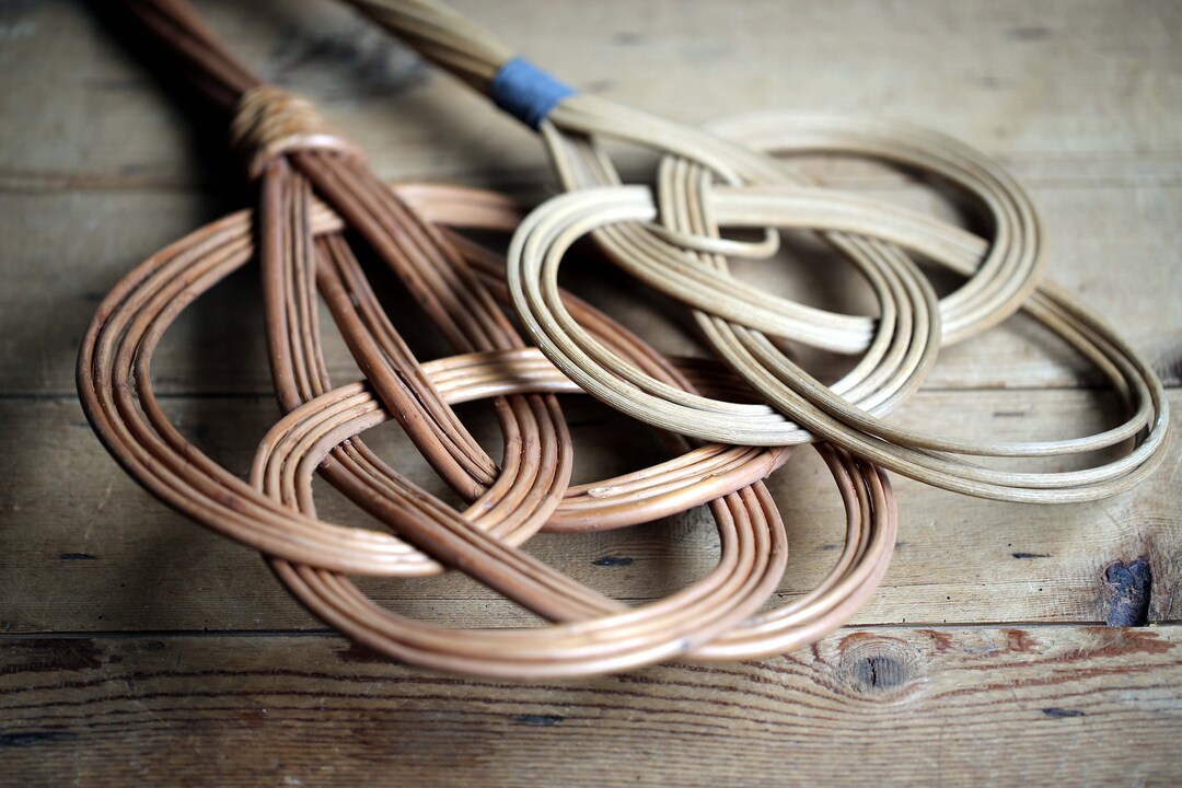 2 Carpet Beaters Antique Wicker Carpet Beaters French Cleaning Supplies