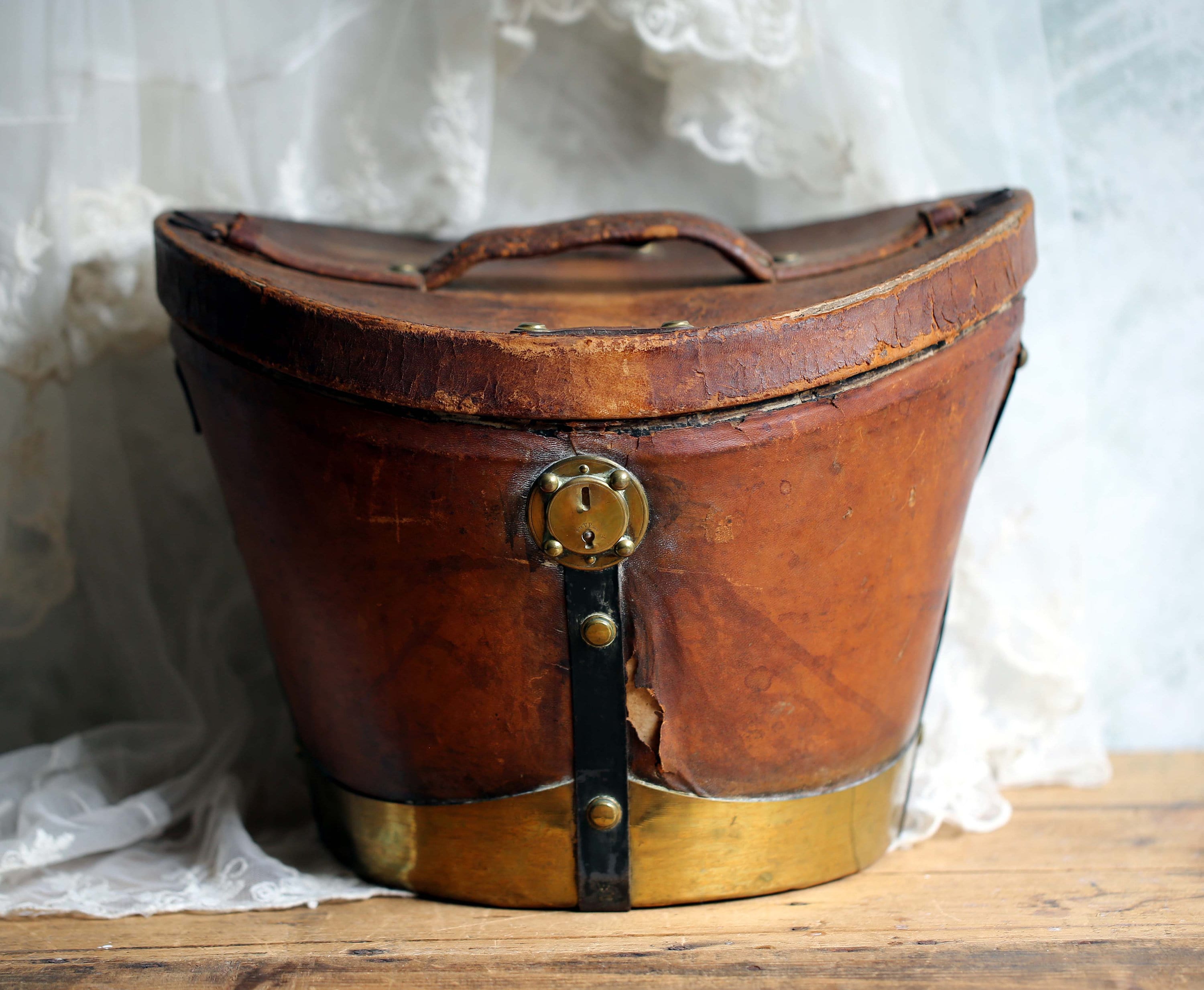Leather Hat Box Hat Box Bag Hannia Char