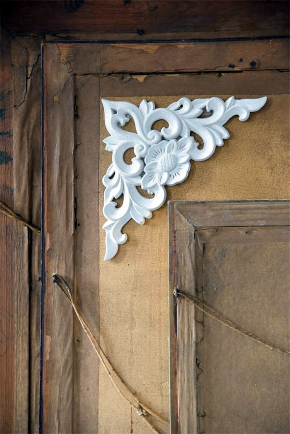 Wooden Carved Corner 4 Pcs/set For Door Decor Furniture Mouldings