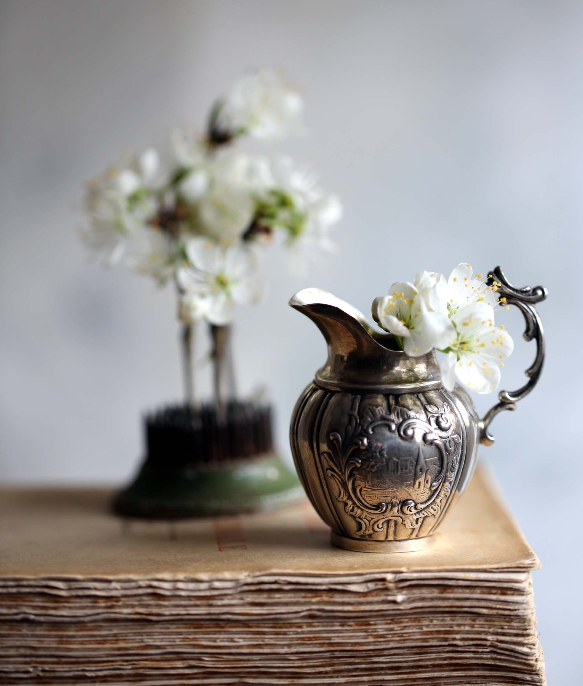 Petit Pichet Miniature Antique Rococo Silver Cream Jug Creamer