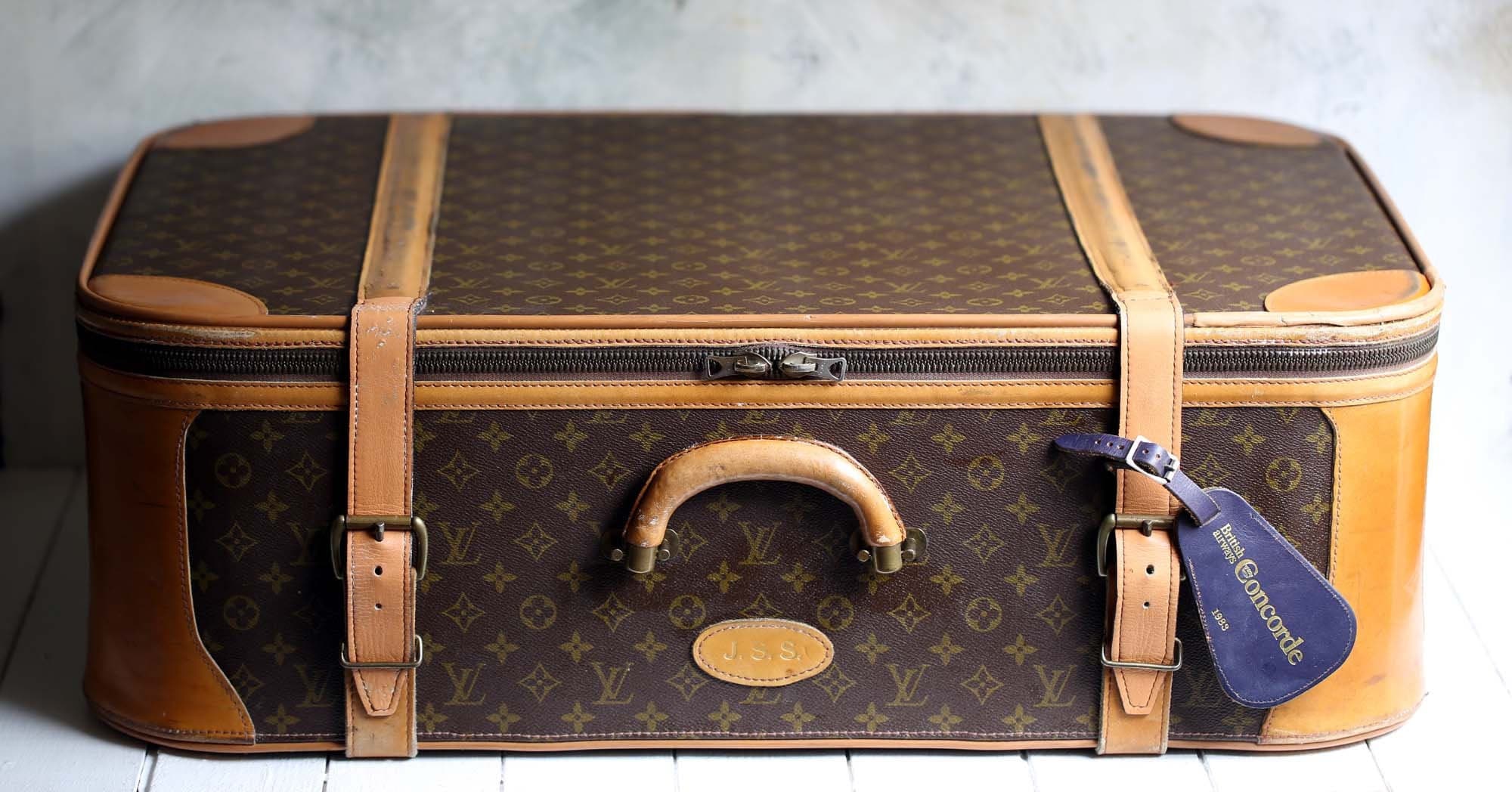 Vintage Louis Vuitton Garment Suitcase Luggage 28" French Company  Authentic