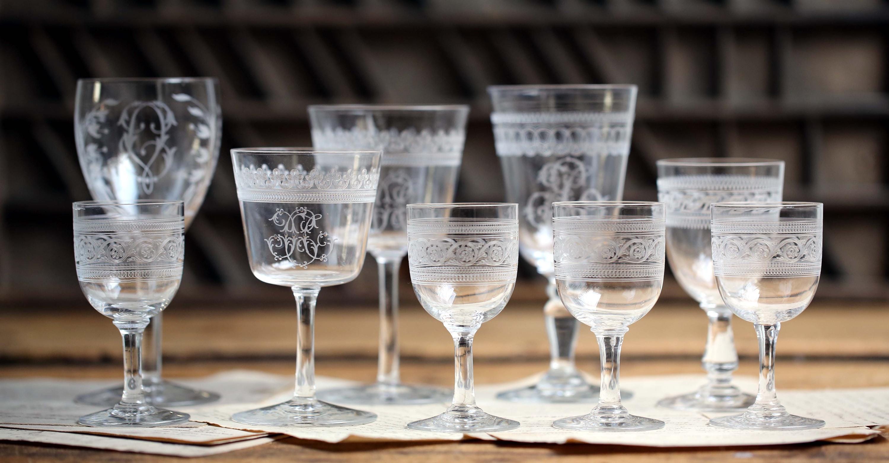 Vintage baccarat crystal wine glasses - Etsy 日本