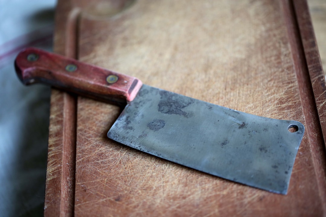 Antique French Butchers Meat Cleaver Chopper Axe Kitchen Etsy