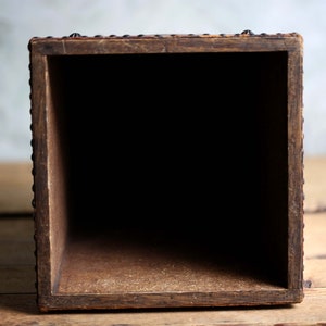 Antique French Leather Umbrella Stand Studded Walking Stick Holder Hand