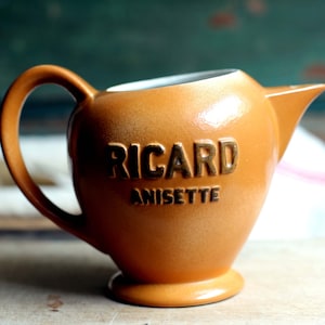 French RICARD Anisette Jug Vintage Ceramic Pastis Pitcher