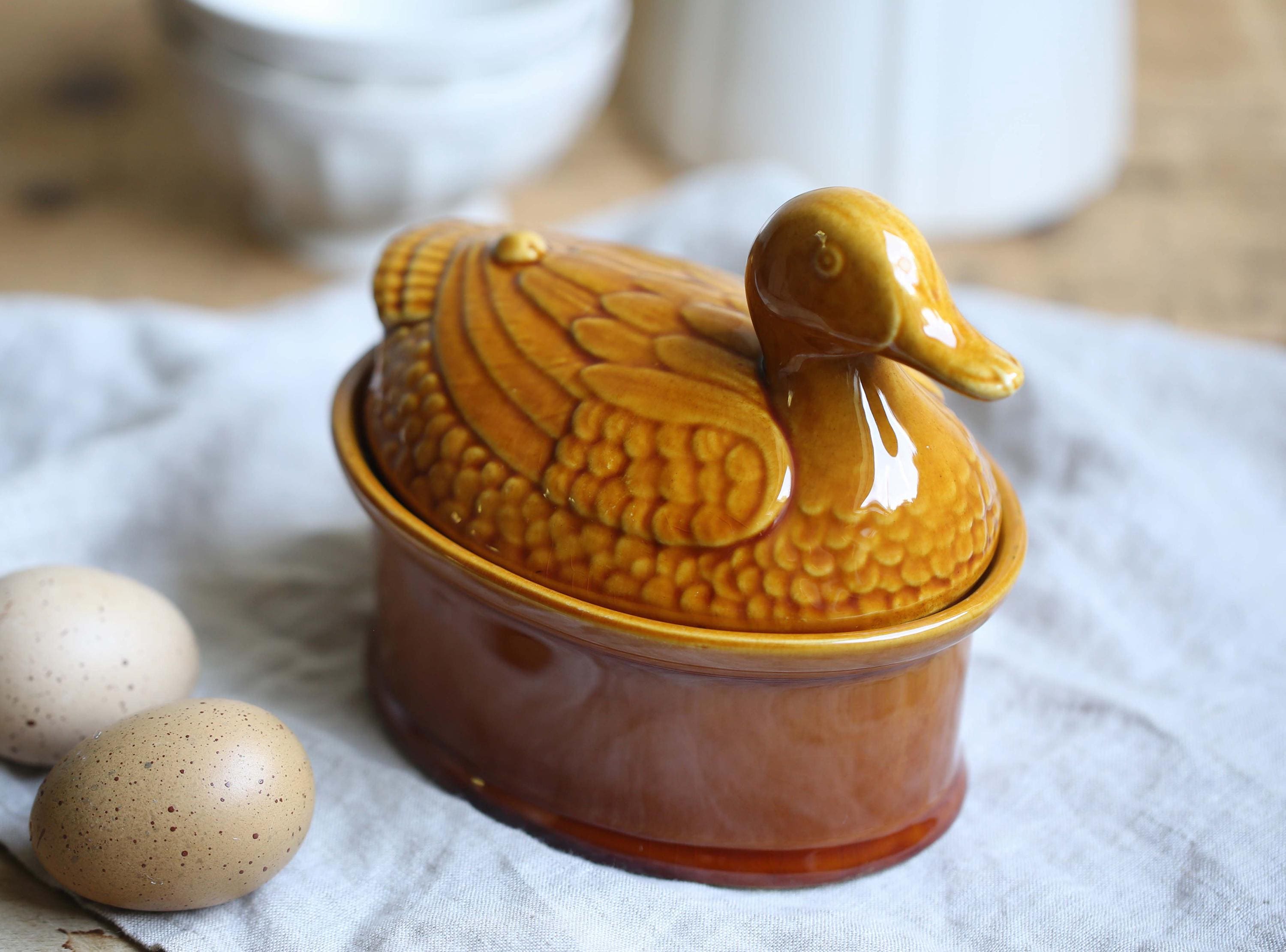 Terrine Vintage Le Creuset 24 Cm - Émail Jaune Elysée - Fonte - Fabriquée En France