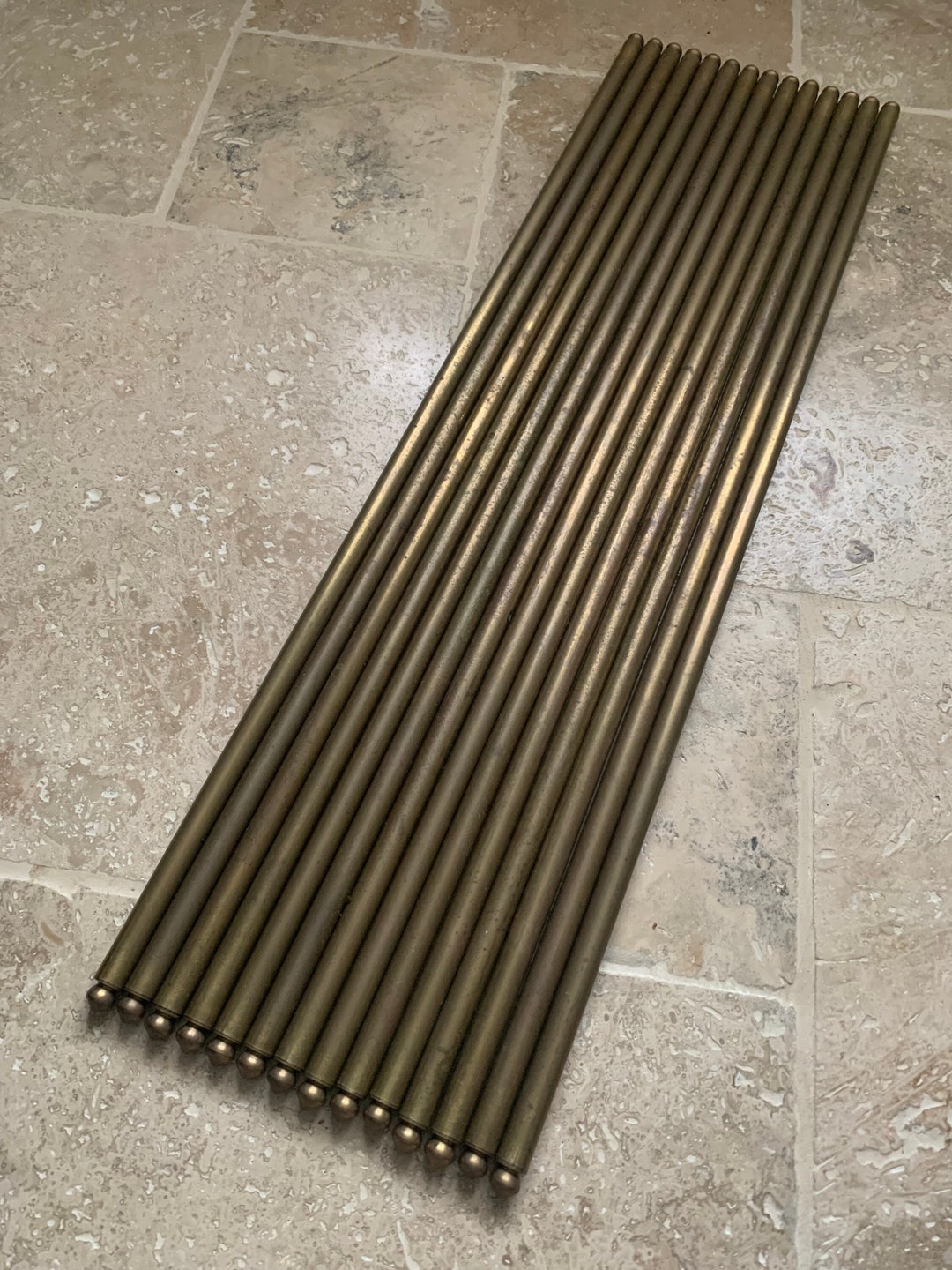 Set of 14 Antique Brass Stair Rods Victorian Stair Runner Rods Etsy