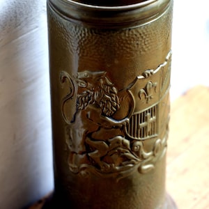 Vintage Brass Umbrella Stand Hallway Decor Walking Stick Cane Holder Peerage