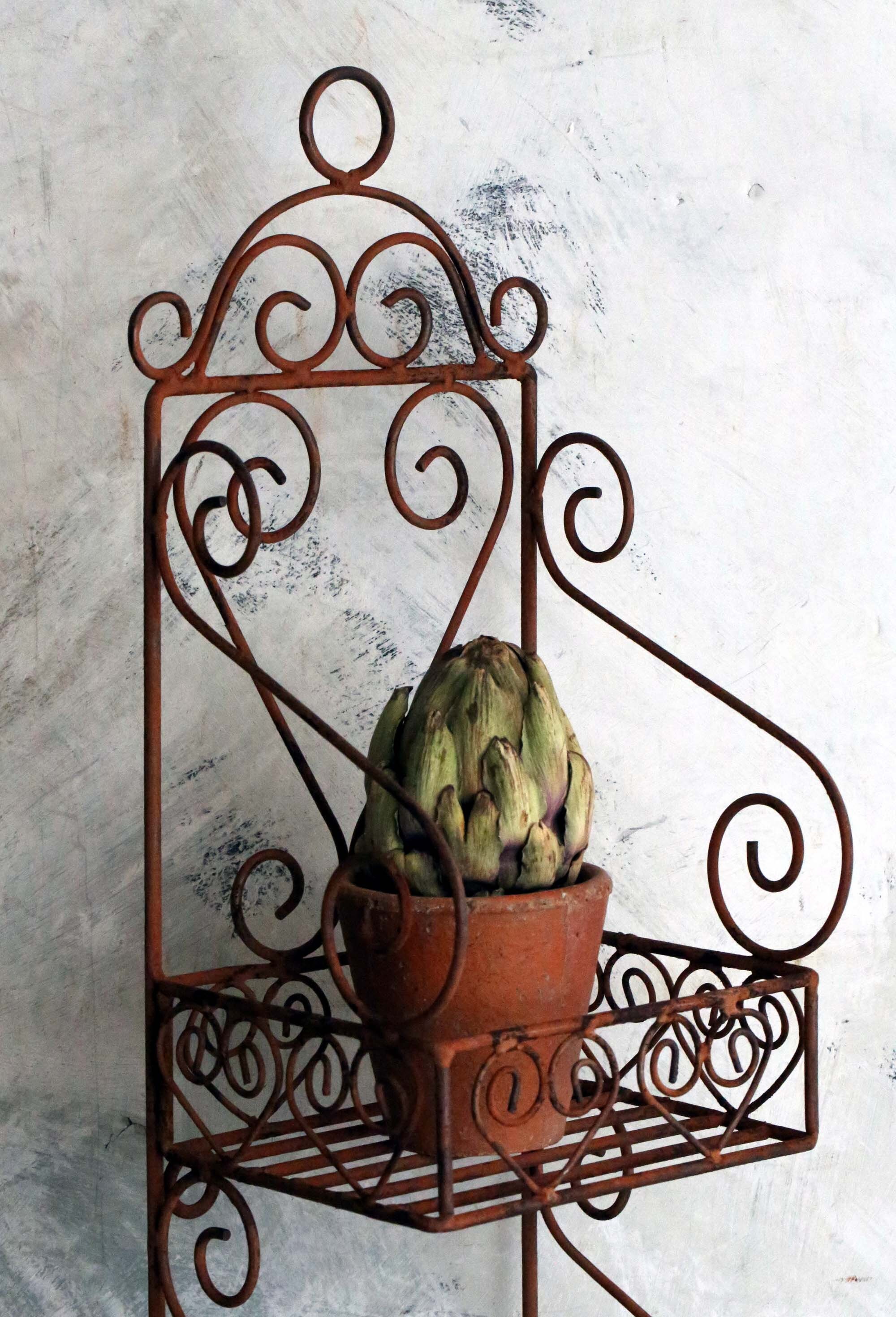 Antique French Wire Shelf Kitchen 3 Tier Basket Storage Rack Etsy