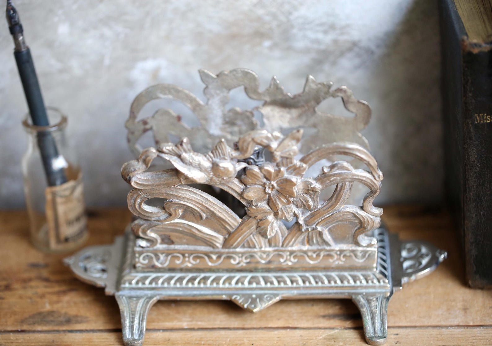 French Letter Rack Antique Letter Rack Art Nouveau French Paper Holder Desk Ornament - Etsy