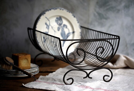 Vintage Farmhouse Country Cottage Strong Dish Drying Rack or Display