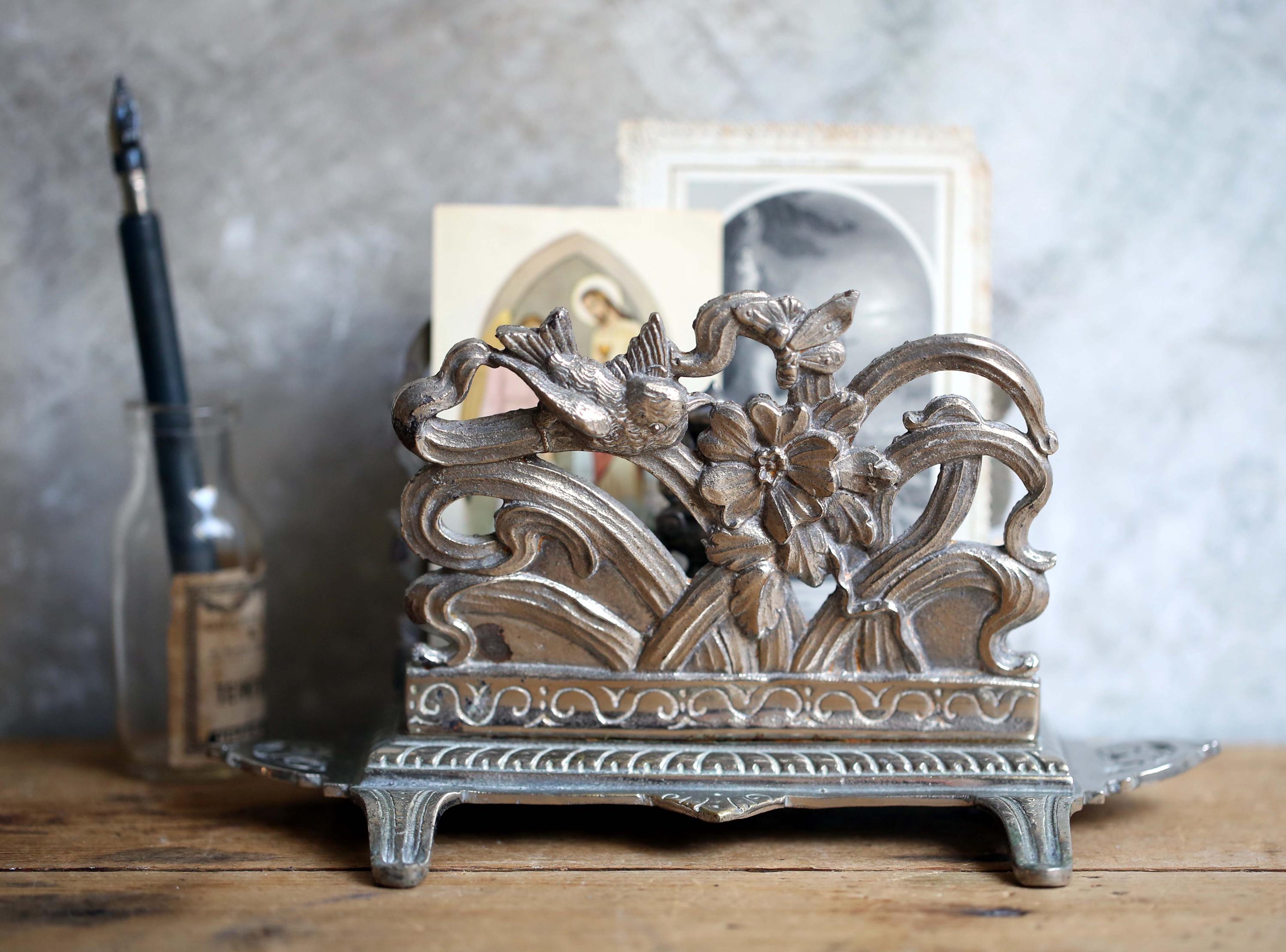 French Letter Rack Antique Letter Rack Art Nouveau French Paper Holder Desk Ornament - Etsy