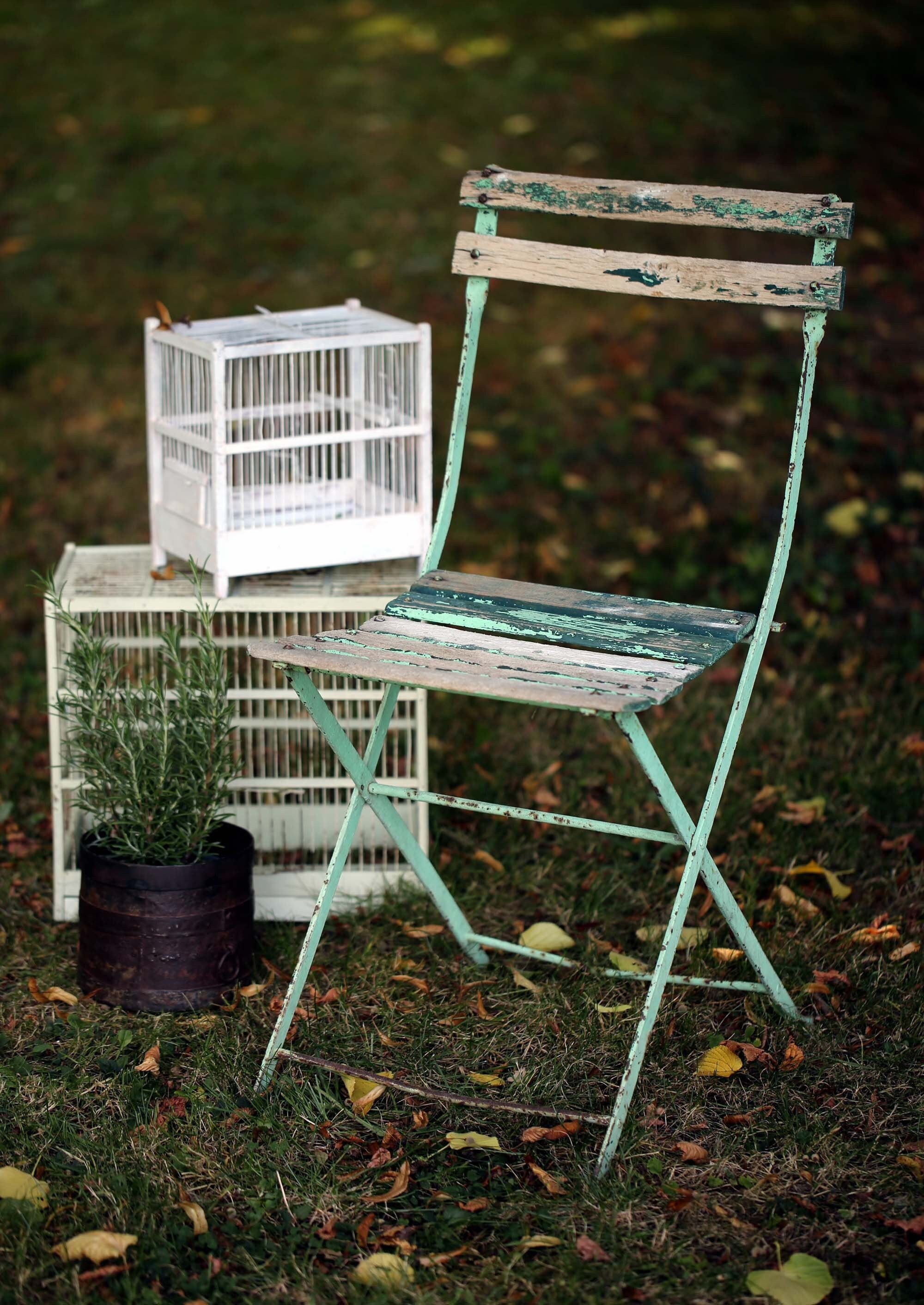 Antique French Metal Chairs