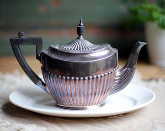 Antique Teapot Ornate Silver Plate Tea Pot Kirby Beard & Co Paris