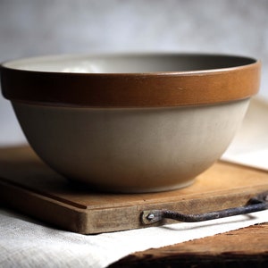 Large Antique Earthenware Jatte Large French Kitchen Ceramic Mixing Bowl Size 10 image 5