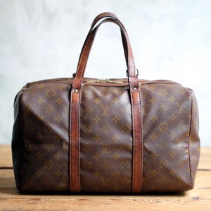 Vintage Louis Vuitton Keepall-tas monogram reistas bruine canvas en leren reistas met monogram 35