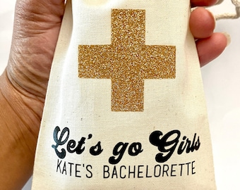 Nashville bachelorette party favors | Hangover Kit Bags for Bachelorette party decor