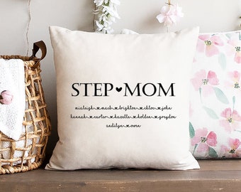 Bonus mom gift | Mothers day gift for mother in law | Step Mom Gift | Personalized pillow Cover 20 x 20 inch or  18 x 18 inch